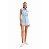 Dámské šaty DESIGUAL VIRGINNIE 5053 BLUE - DESIGUAL - 23SWVD06 5053 VEST VIRGINNIE