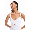 Dámské šaty DESIGUAL SANDALL 1000 WHITE - DESIGUAL - 23SWVK72 1000 VEST SANDALL