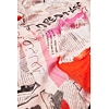 Dámský šátek DESIGUAL 23WAWA32 9019 FOU FAKE NEWS RECTANGLE 9019 MATERIAL FINISHES - DESIGUAL - 23WAWA32 9019 FOU FAKE NEWS RECTANGLE