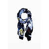 Dámský šátek DESIGUAL 24WAWA12 5000 FOU DENIM FLOWERS RECTANGLE 5000 BLUE - DESIGUAL - 24WAWA12 5000 FOU DENIM FLOWERS RECTANGLE