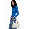 Dámská kabelka DESIGUAL 25WAXPB0 6006 BAG HALF LOGO MONTVILLE PIEDRA 6006 BROWN - DESIGUAL - 25WAXPB0 6006 BAG HALF LOGO MONTVILLE PIEDRA