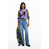 Dámský šátek DESIGUAL 25WAWA02 4000 FOU FLOWERS LACROIX 4000 GREEN - DESIGUAL - 25WAWA02 4000 FOU FLOWERS LACROIX