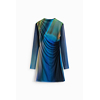Dámské šaty DESIGUAL 25WWVK43 5080 VEST SHIRA 5080 BLUE - DESIGUAL - 25WWVK43 5080 VEST SHIRA