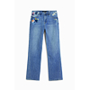 Dámské jeans DESIGUAL 25WWDD23 5053 DENIM SUNFLOWER 5053 BLUE - DESIGUAL - 25WWDD23 5053 DENIM SUNFLOWER