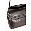 Dámská kabelka DESIGUAL 25WAXPAQ 9225 BAG HALF LOGO TROKEL DARK SILVER 9225 MATERIAL FINISHES - DESIGUAL - 25WAXPAQ 9225 BAG HALF LOGO TROKEL DARK SILVER