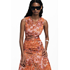 Dámské zimní šaty DESIGUAL LUA Oranžová - DESIGUAL - 25WWVK26 6000 VEST LUA