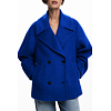 Dámský fashion kabát DESIGUAL SHORTCOLOR Modrá - DESIGUAL - 25WWEW11 5036 COAT SHORTCOLOR