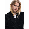 Dámský fashion kabát DESIGUAL PATCH BLACK Černá - DESIGUAL - 25WWEW16 2000 COAT PATCH BLACK