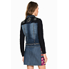 Dámská bunda DESIGUAL EXOTIC RUFFLE 5161 DENIM MEDIUM DARK - DESIGUAL - 17WWED32 5161 CHAQ EXOTIC RUFFLE JACKET