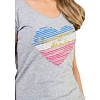 Dámské triko TIMEZONE Sparkling Heart T-Shirt 2079 - Timezone - 12-10066-10-6247 2079 Sparkling Heart T-