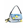 Dámská kabelka DESIGUAL SMILEY DENIM PATCH VENECIA 2060 BLACK - DESIGUAL - 23SAXD02 2060 BAG SMILEY DENIM PATCH VEN
