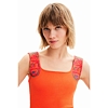 Dámské šaty DESIGUAL LOGO 7029 ORANGE - DESIGUAL - 23SWVKA0 7029 VEST LOGO