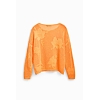 Dámský svetr DESIGUAL 25SWJF26 7009 JERS BRUMA 7009 ORANGE - DESIGUAL - 25SWJF26 7009 JERS BRUMA