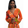 Dámská halenka DESIGUAL 25SWMW04 7026 SWIM BAHAMAS BLUS 7026 ORANGE