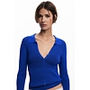 Dámský svetr DESIGUAL 25WWJF29 5036 JERS BETHEL 5036 BLUE - DESIGUAL - 25WWJF29 5036 JERS BETHEL