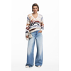 Dámský svetr DESIGUAL 25WWJF21 1011 JERS WASILLA 1011 WHITE - DESIGUAL - 25WWJF21 1011 JERS WASILLA