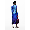 Dámské zimní šaty DESIGUAL PAISAJEROSA Modrá - DESIGUAL - 25WWVW22 3016 VEST PAISAJEROSA