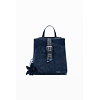Dámský batůžek DESIGUAL CURIO DENIM SUMY MINI Modrá - DESIGUAL - 26SAKD03 5008 BACK CURIO DENIM SUMY MINI