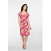 Dámské letní šaty Geisha Dress v-neck AOP Růžová - Geisha - 67154-60 JUNE 380 Dress v-neck short jersey AOP
