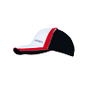 Čepice s kšiltem KERBO SANWICH 001 bílá/008 červená/020 černá