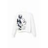 Dámský svetr DESIGUAL MICKEY 1001 WHITE - DESIGUAL - 23SWJF25 1001 JERS MICKEY