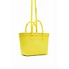 Dámská kabelka DESIGUAL BASKET BRAIDED ZAIRE 8018 YELLOW - DESIGUAL - 23SAXO17 8018 BAG BASKET BRAIDED ZAIRE