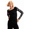 Dámská halenka DESIGUAL HERY 2000 BLACK - DESIGUAL - 23WWTKBQ 2000 TS HERY