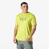 Pánské funkční triko HELLY HANSEN 49574 410 HH TECH GRAPHIC T-SHIRT 2.0 410 CYBER LIME