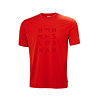 Pánské triko HELLY HANSEN 63082 223 SKOG GRAPHIC T-SHIRT 223 ALERT RED