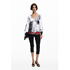 Dámský svetr DESIGUAL 25WWJF15 1000 JERS GOTEMBURGO 1000 WHITE - DESIGUAL - 25WWJF15 1000 JERS GOTEMBURGO