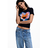 Dámské triko DESIGUAL ESTOCOLMO Černá - DESIGUAL - 26SWTK03 5000 TS ESTOCOLMO
