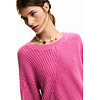 Dámský svetr DESIGUAL FINLANDIA Růžová - DESIGUAL - 26SWJF41 3175 JERS FINLANDIA