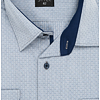 Košile společenská AMJ KOšILE VDR 942 942 šedo modrá vzorovaná - AMJ KOšILE - VDR 942