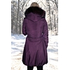 Dámský zimní kabát MARLENE ML IVA fialová - Marlene - ML IVA purple liška
