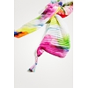 Dámský šátek DESIGUAL PLEATED FOCUS RECTANGLE 1000 BLANCO - DESIGUAL - 22SAWA05 1000 FOU_PLEATED FOCUS RECTANGL