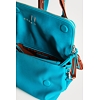 Dámská kabelka DESIGUAL HALF LOGO VENECIA 5013 TURQUOISE - DESIGUAL - 22SAXPAF 5013 BOLS_HALF LOGO VENECIA