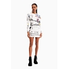 Dámské šaty DESIGUAL WAPAS 1001 CRUDO - DESIGUAL - 22WWVK56 1001 VEST_WAPAS