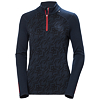 Funkční triko HELLY HANSEN W LIFA MERINO MIDW GRA 1/2 ZIP 598 NAVY DECO FLOWER - Helly Hansen - 49410 598 W LIFA MERINO MIDW GRA 1/2 ZIP