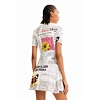 Dámské šaty DESIGUAL NEWSPAPER 1000 WHITE - DESIGUAL - 23SWVK46 1000 VEST NEWSPAPER
