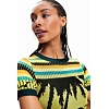 Dámské triko DESIGUAL CAGLIARI 8018 YELLOW - DESIGUAL - 23SWTKAE 8018 TS CAGLIARI