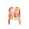 Dámský svetr DESIGUAL FOTINA PULL 3049 RED - DESIGUAL - 23WWJF38 3049 PULLOVER FOTINA PULL