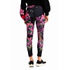 Dámské legins DESIGUAL FLOWERS 3062 RED - DESIGUAL - 23WWKK08 3062 LEGGINGS FLOWERS