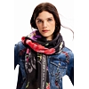 Dámský šátek DESIGUAL FLORES PATCH 2000 BLACK - DESIGUAL - 23WAWA22 2000 FOU FLORES PATCH