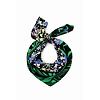 Dámský šátek DESIGUAL 23WAWA10 4000 FOU PSICO FLOR CARRE 4000 GREEN - DESIGUAL - 23WAWA10 4000 FOU PSICO FLOR CARRE