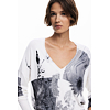 Dámský svetr DESIGUAL 25WWJF15 1000 JERS GOTEMBURGO 1000 WHITE - DESIGUAL - 25WWJF15 1000 JERS GOTEMBURGO