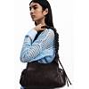 Dámská kabelka DESIGUAL 25WAXPAY 6009 BAG HALF LOGO MONTVILLE CHOCO 6009 BROWN - DESIGUAL - 25WAXPAY 6009 BAG HALF LOGO MONTVILLE CHOCO