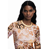 Dámské triko DESIGUAL ROMANTICA Oranžová - DESIGUAL - 25WWTK58 7008 TS ROMANTICA