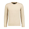 Pánský svetr RAGMAN Roundneck cable Béžová