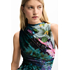 Dámské letní šaty DESIGUAL CARRINGTON Zelená - DESIGUAL - 26SWVK40 4031 VEST CARRINGTON