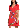 Dámské šaty DESIGUAL DAMIS 3036 ROJO CLAVEL - DESIGUAL - 19WWVW86 3036 VEST_DAMIS